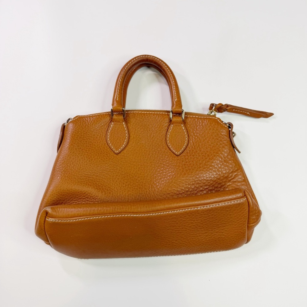 Dooney & Bourke Vintage Pebbled Tan Leather Handbag Y2K Preppy Quiet Luxury Zip - Picture 2 of 13